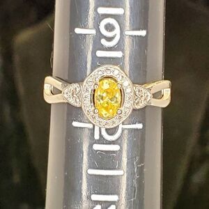 0200. NWOTs ~ Sterling 🥈 Silver ~ Yellow Sapphire ~ Ring 💍~ sz. 9.5